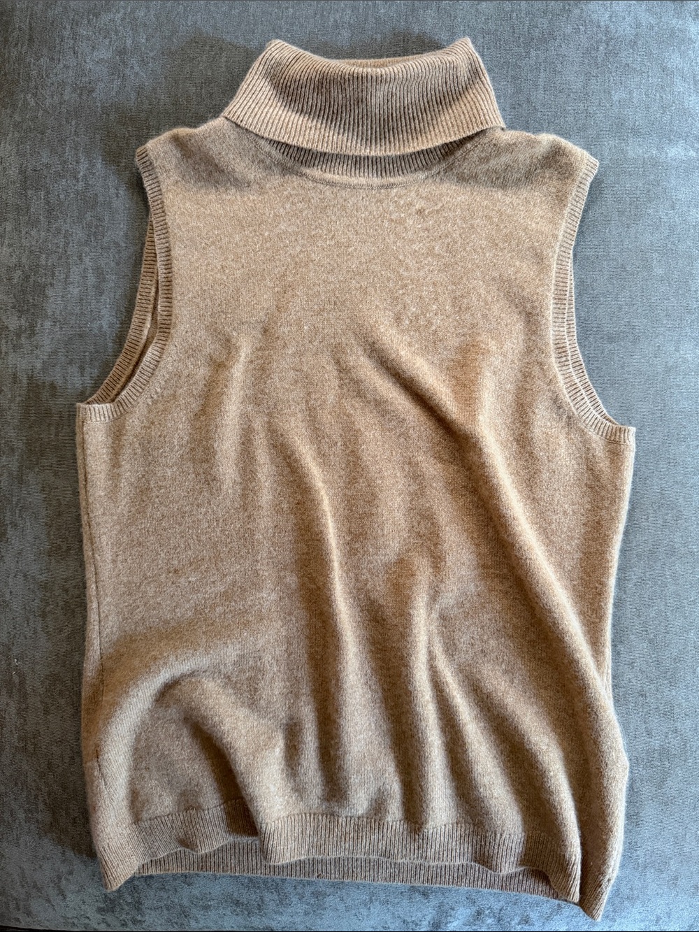 Lord and Taylor 100% Cashmere Sleeveless Turtleneck Sweater